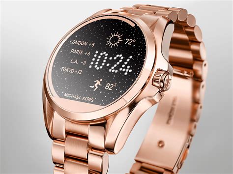 rose gold mk smart watch